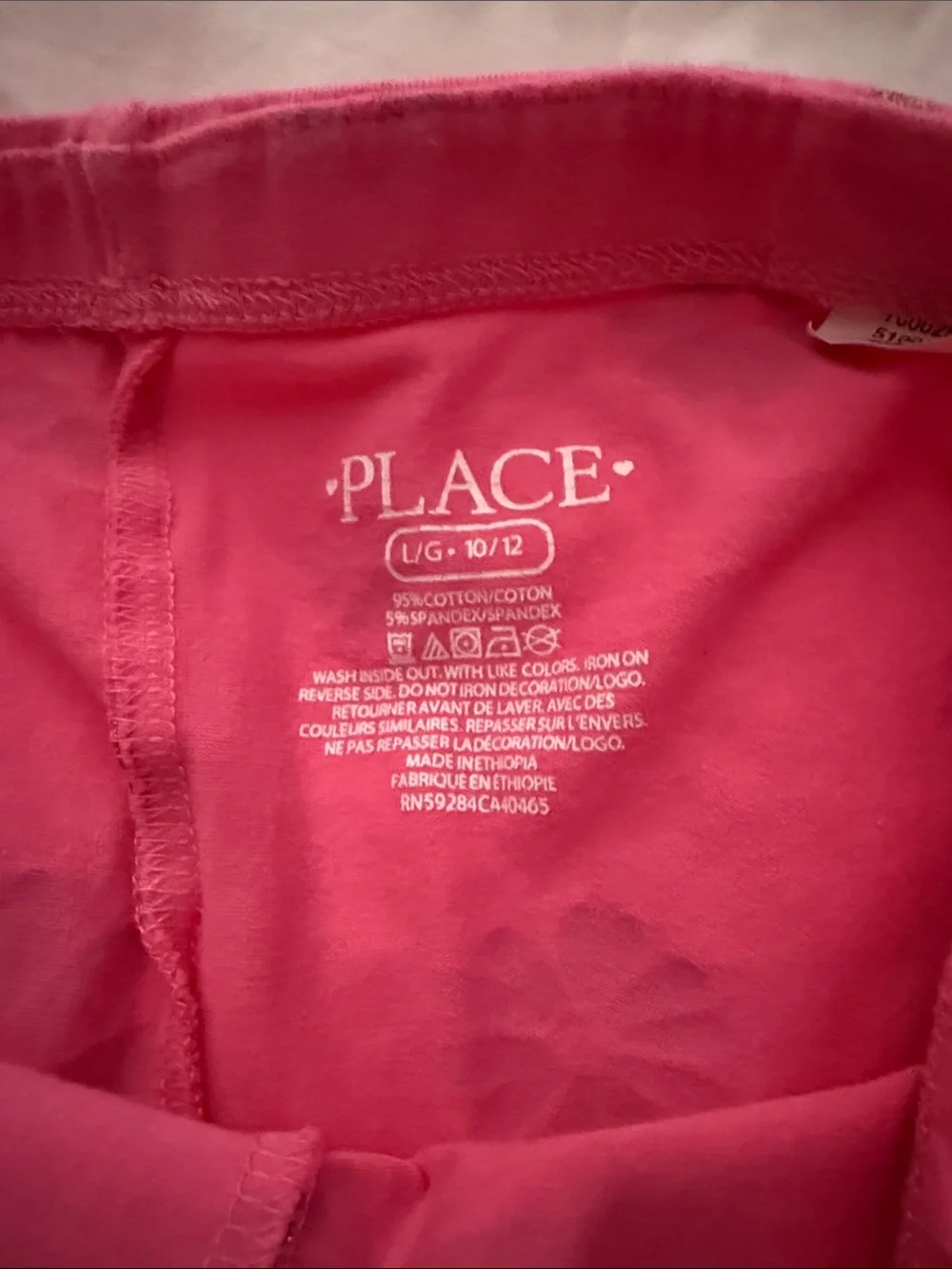 The Children's Place Hot Pink Floral Glitter Leggings